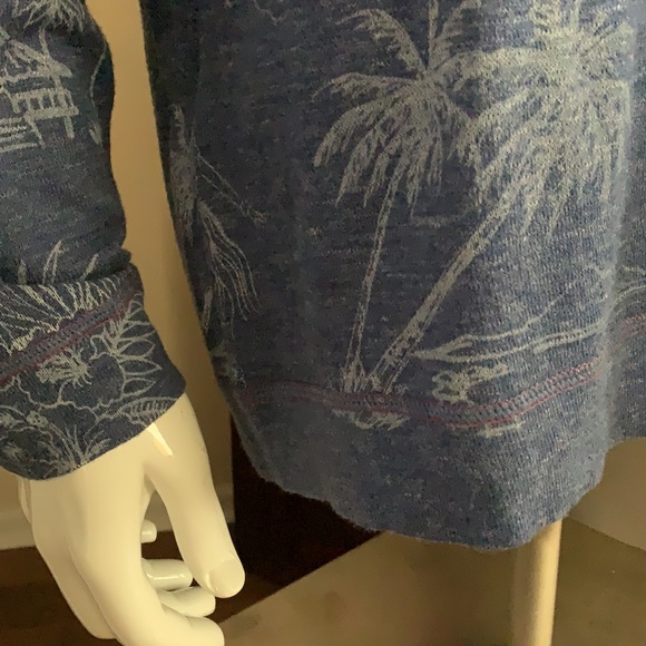 Tommy Bahama Hula Hut Dockside Blue Long Sleeve Crew - Picture 7 of 11